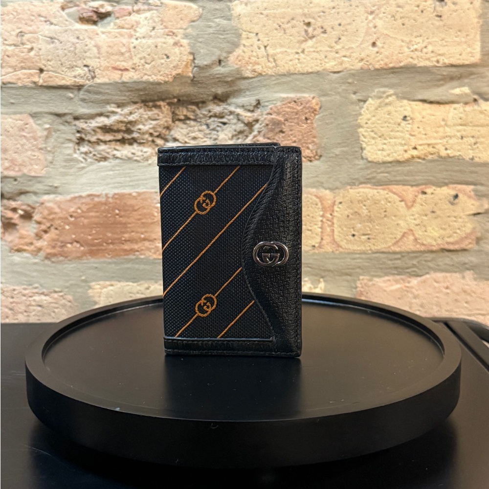 Gucci Black and Orange Card Holder